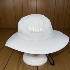 Huk Solid Boonie Bucket Fishing Hat Gray  Sun Protection